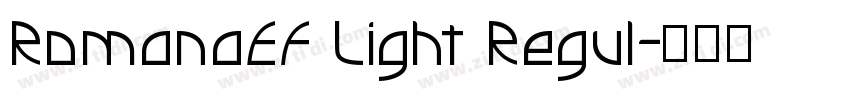 RomanaEF Light Regul字体转换